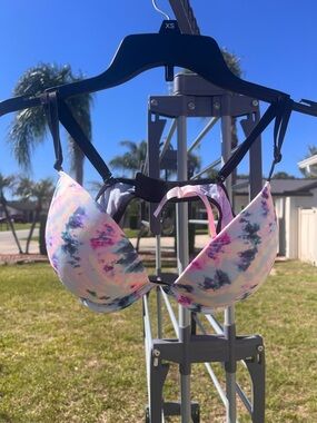 🔥 VS PINK Tie Dye Push-Up Bra - 32D - RARE COLORS